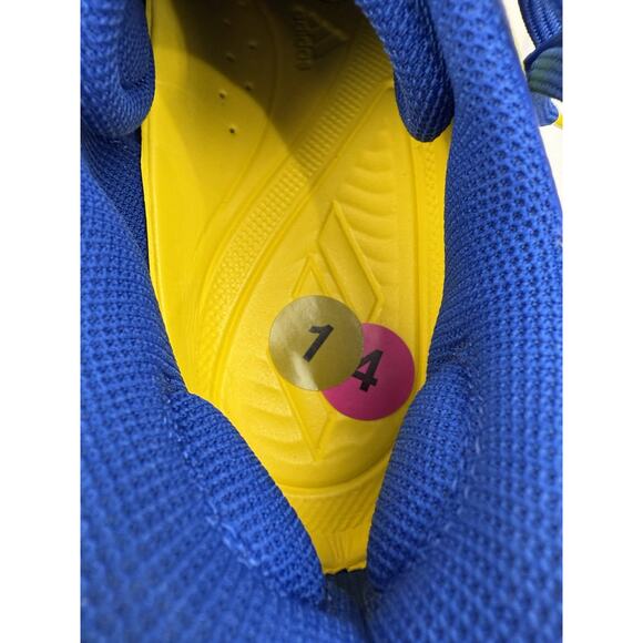 Adidas Icon V Bounce Mens Size 12 Baseball Softball Metal Cleats Blue Yellow NEW - Picture 9 of 11